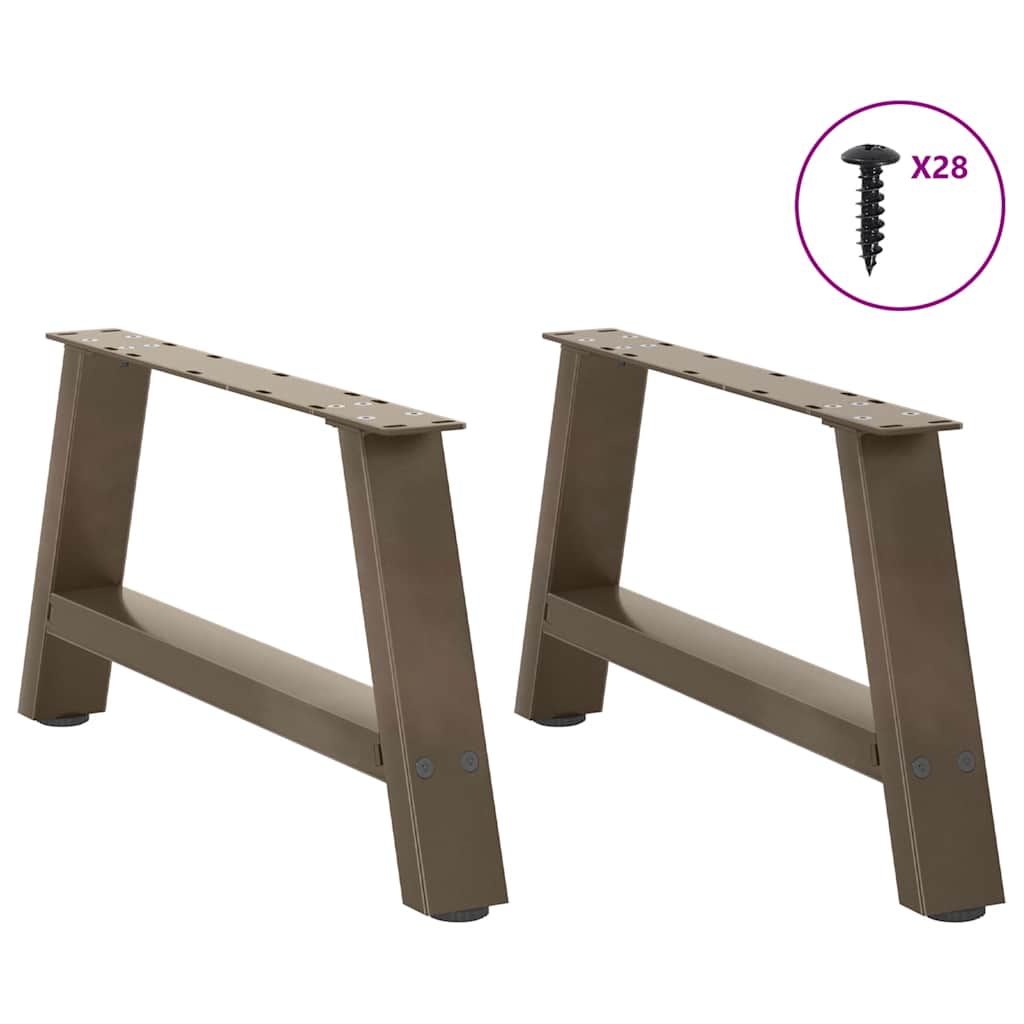 Gambe per Tavolino da CaffÃ¨ a Forma di A 2 pz 70x(30-31) cm Acciaio