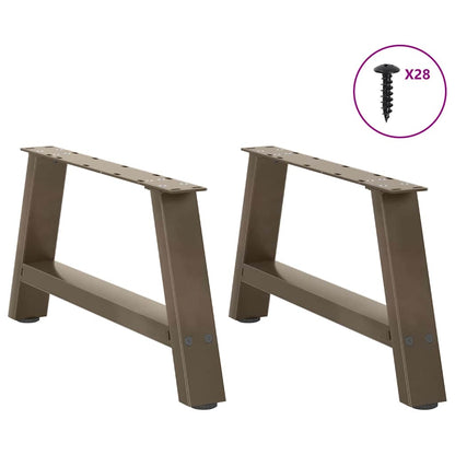 Gambe per Tavolino da CaffÃ¨ a Forma di A 2 pz 70x(30-31) cm Acciaio
