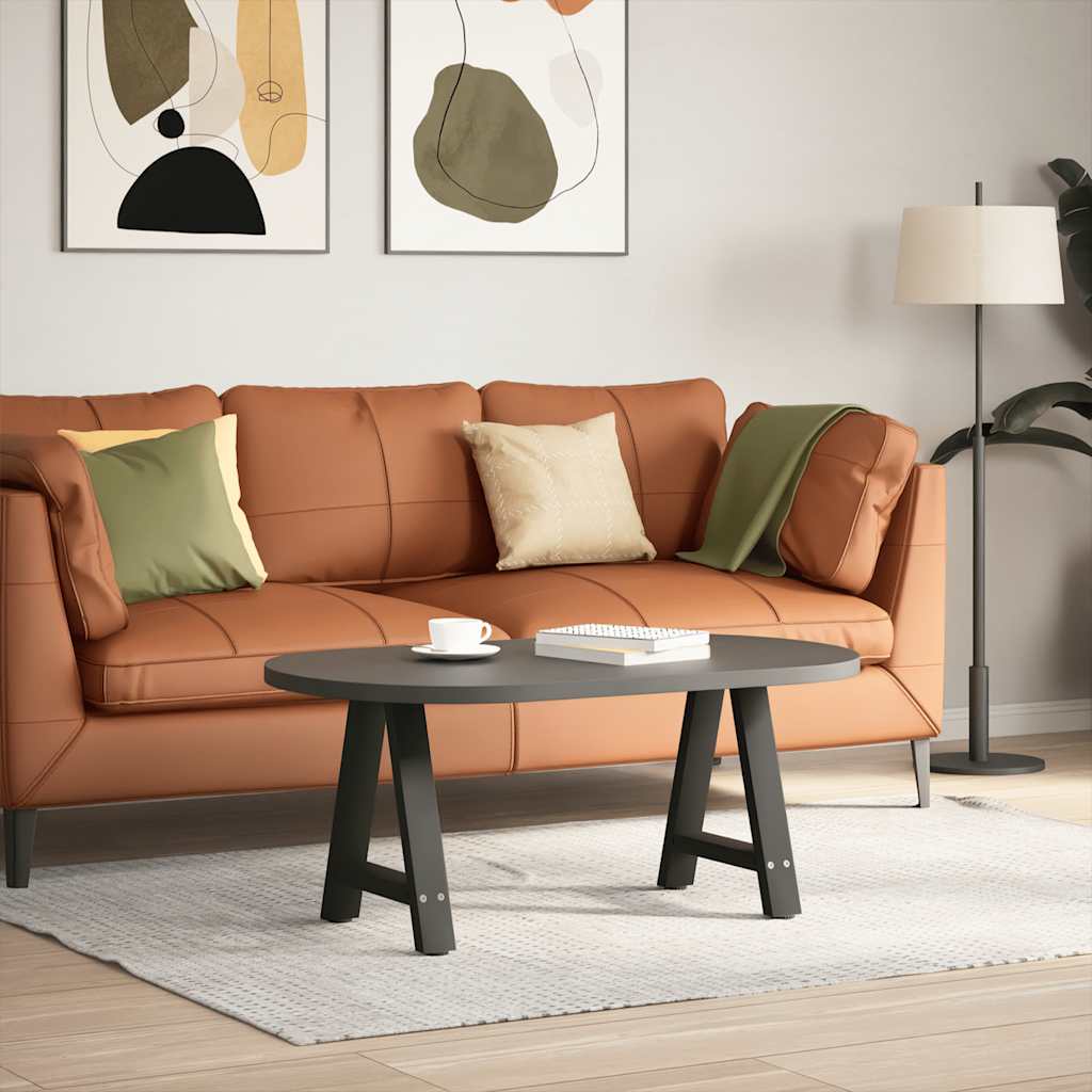 Gambe per Tavolino da CaffÃ¨ a Forma di A 2 pz Nere 38x(42-43) cm Acciaio