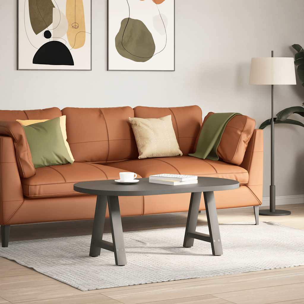 Gambe per Tavolino da CaffÃ¨ a Forma di A 2 pz Antracite 38x(42-43) cm Acciaio