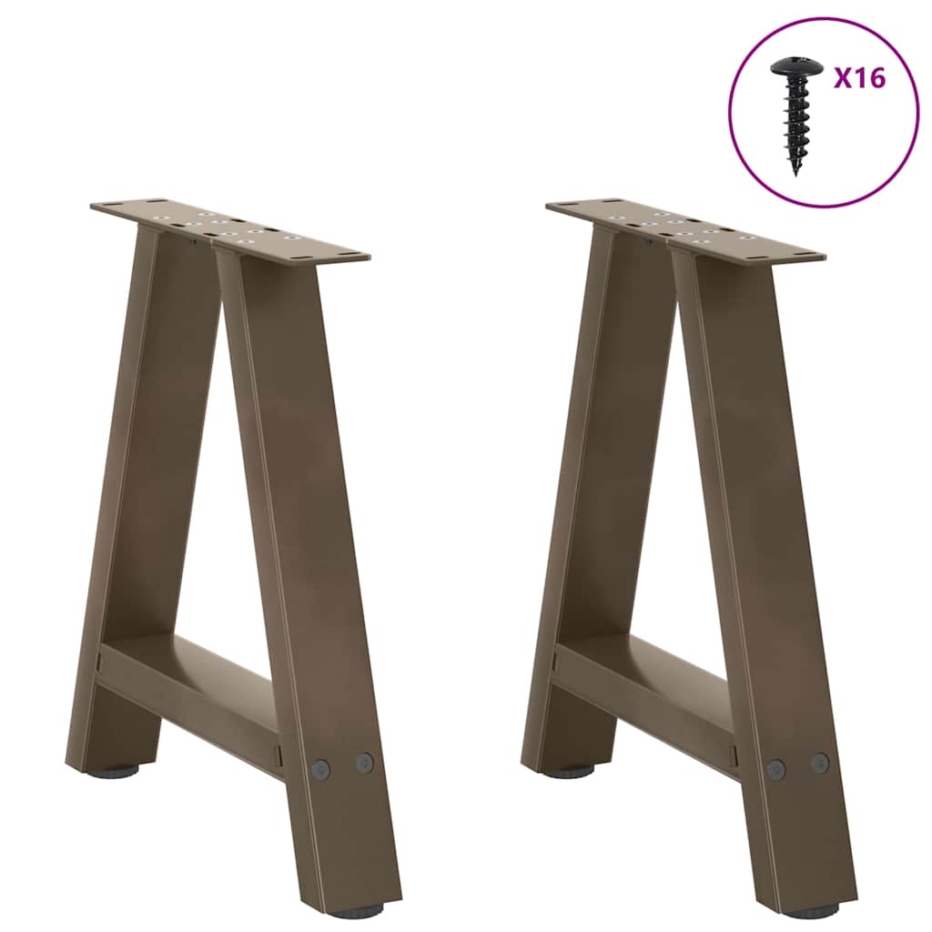 Gambe per Tavolino da CaffÃ¨ a Forma di A 2 pz 38x(42-43) cm Acciaio