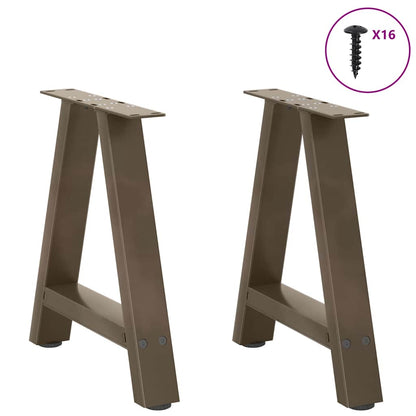 Gambe per Tavolino da CaffÃ¨ a Forma di A 2 pz 38x(42-43) cm Acciaio