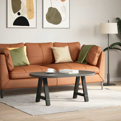Gambe per Tavolino da CaffÃ¨ a Forma di A 2 pz Nere 50x(42-43) cm Acciaio