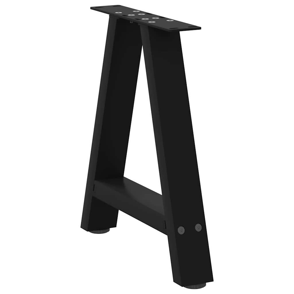 Gambe per Tavolino da CaffÃ¨ a Forma di A 2 pz Nere 50x(42-43) cm Acciaio