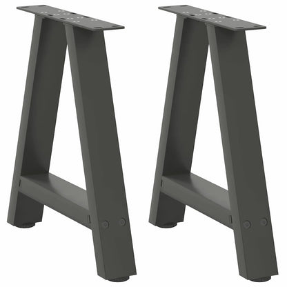 Gambe per Tavolino da CaffÃ¨ a Forma di A 2 pz Antracite 50x(42-43) cm Acciaio