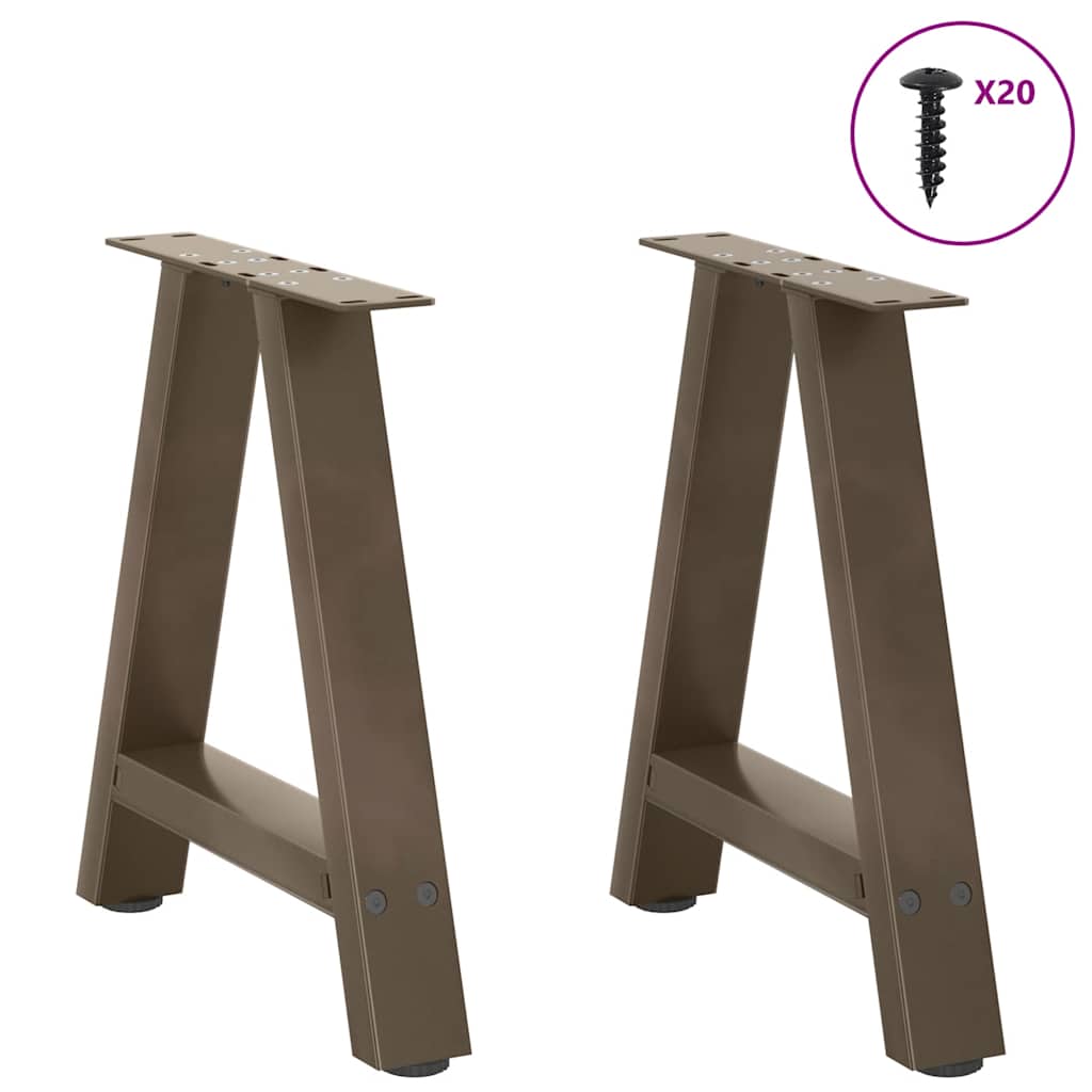 Gambe per Tavolino da CaffÃ¨ a Forma di A 2 pz 50x(42-43) cm Acciaio