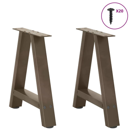 Gambe per Tavolino da CaffÃ¨ a Forma di A 2 pz 50x(42-43) cm Acciaio