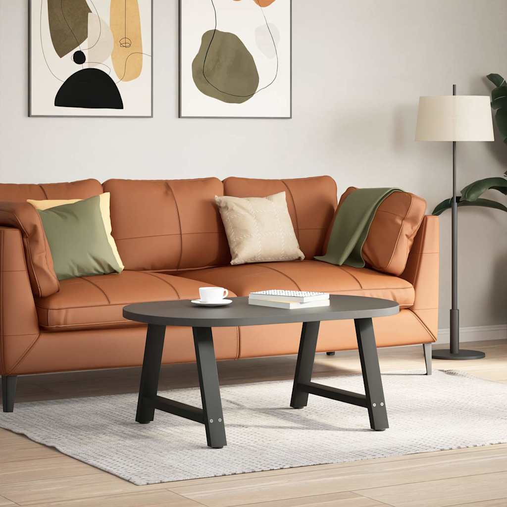 Gambe per Tavolino da CaffÃ¨ a Forma di A 2 pz Nere 60x(42-43) cm Acciaio