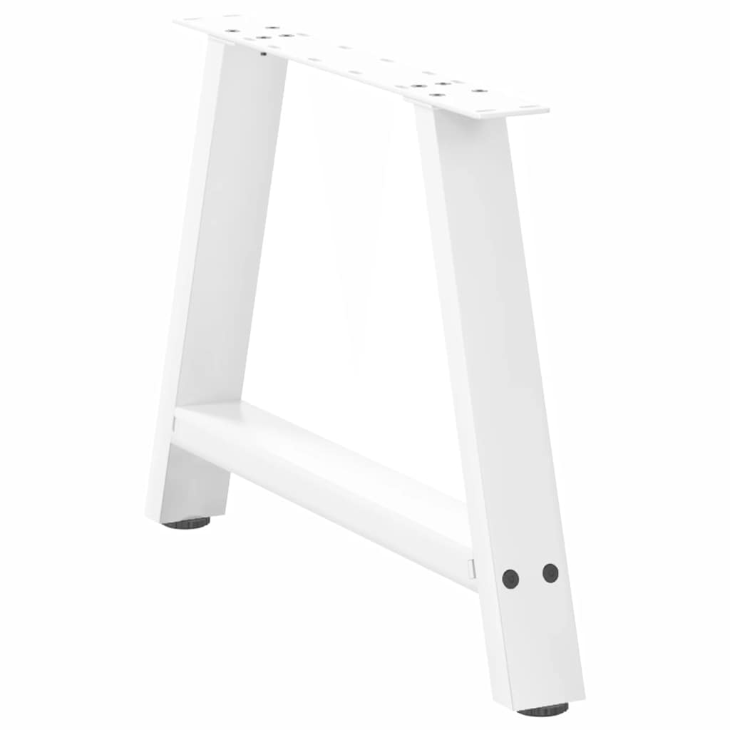 Gambe per Tavolino da CaffÃ¨ a Forma di A 2 pz Bianche 60x(42-43) cm Acciaio