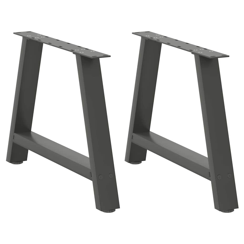 Gambe per Tavolino da CaffÃ¨ a Forma di A 2 pz Antracite 60x(42-43) cm Acciaio