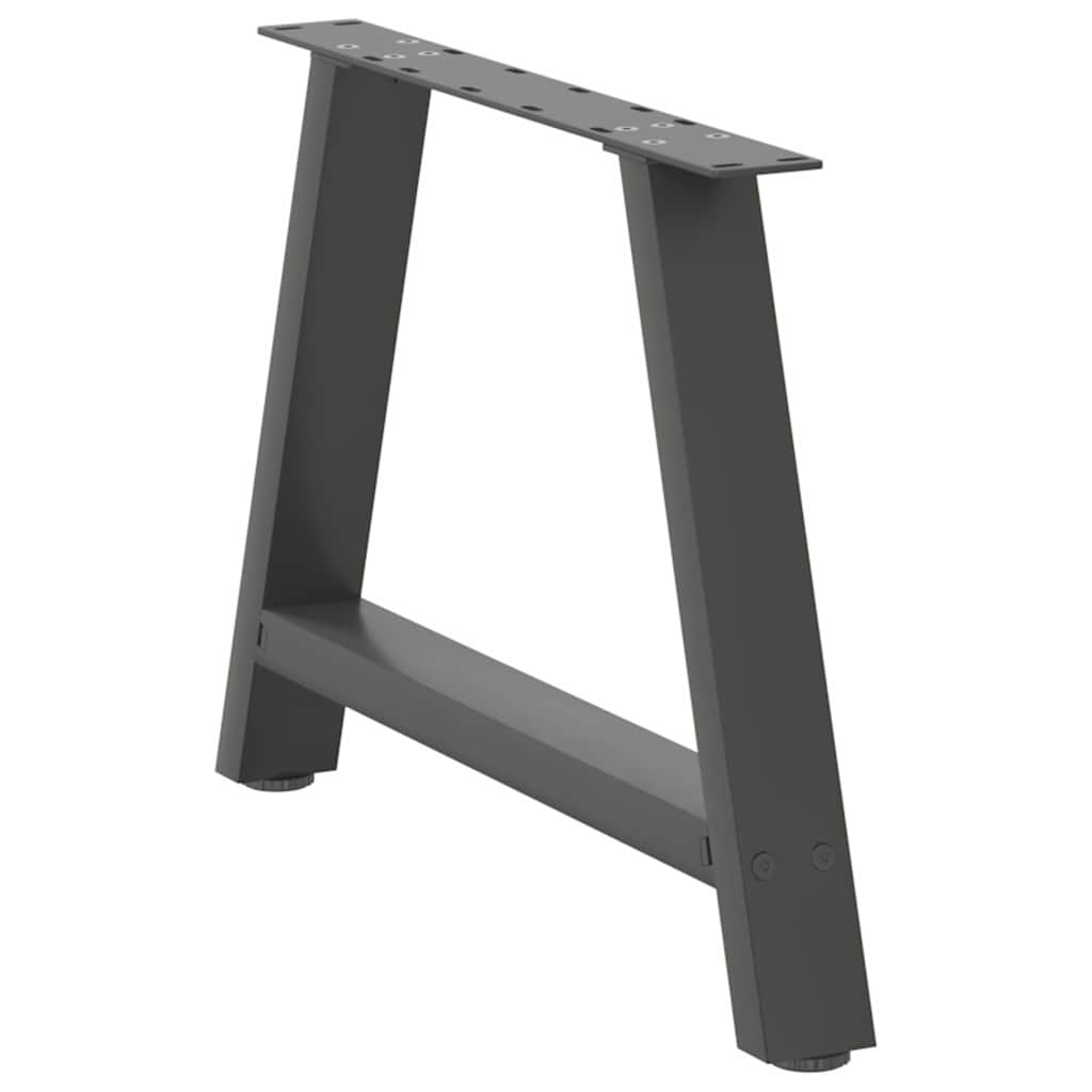Gambe per Tavolino da CaffÃ¨ a Forma di A 2 pz Antracite 60x(42-43) cm Acciaio
