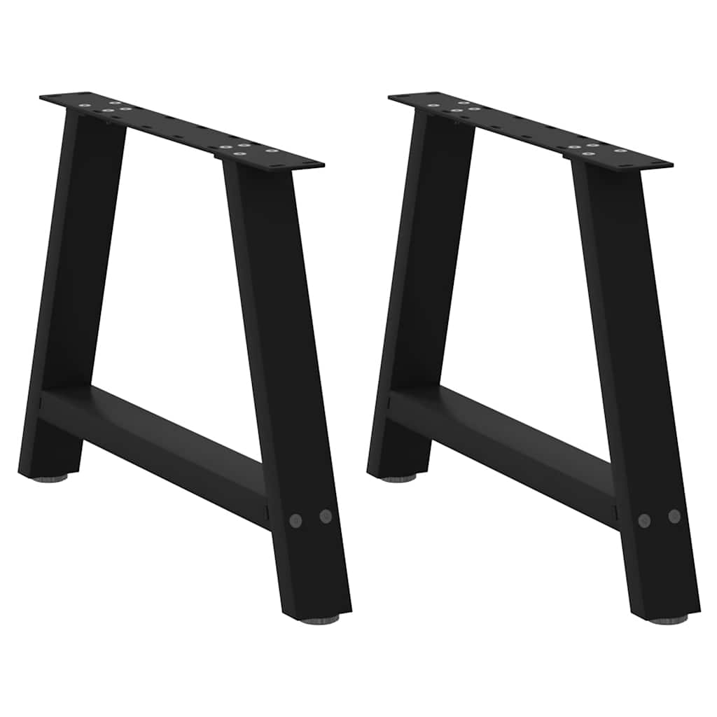 Gambe per Tavolino da CaffÃ¨ a Forma di A 2 pz Nere 70x(42-43) cm Acciaio