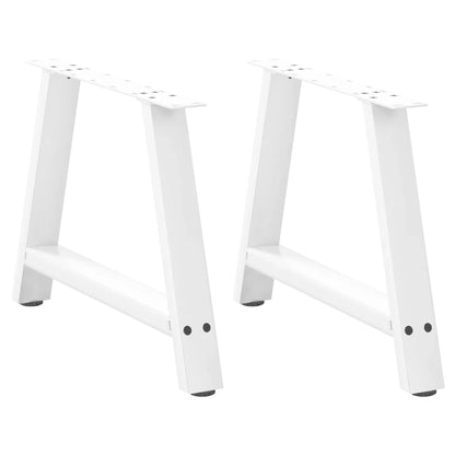 Gambe per Tavolino da CaffÃ¨ a Forma di A 2 pz Bianche 70x(42-43) cm Acciaio
