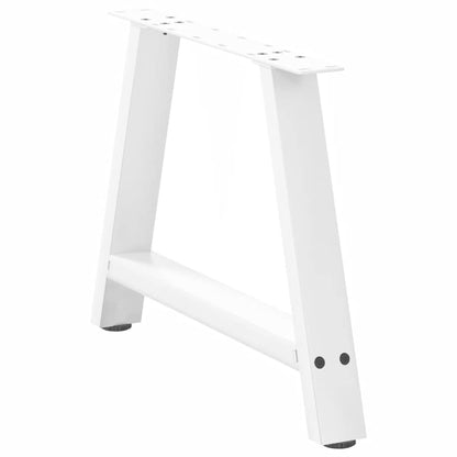 Gambe per Tavolino da CaffÃ¨ a Forma di A 2 pz Bianche 70x(42-43) cm Acciaio