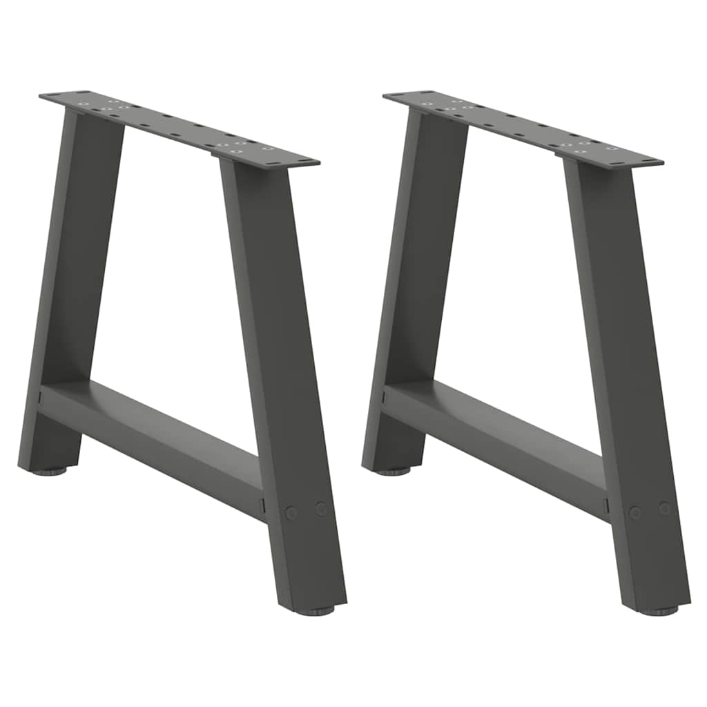 Gambe per Tavolino da CaffÃ¨ a Forma di A 2 pz Antracite 70x(42-43) cm Acciaio
