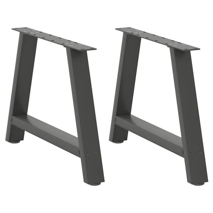 Gambe per Tavolino da CaffÃ¨ a Forma di A 2 pz Antracite 70x(42-43) cm Acciaio