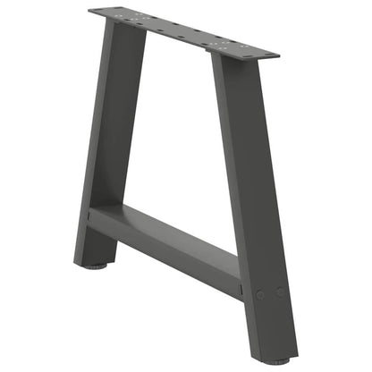 Gambe per Tavolino da CaffÃ¨ a Forma di A 2 pz Antracite 70x(42-43) cm Acciaio