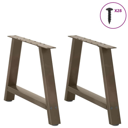 Gambe per Tavolino da CaffÃ¨ a Forma di A 2 pz 70x(42-43) cm Acciaio