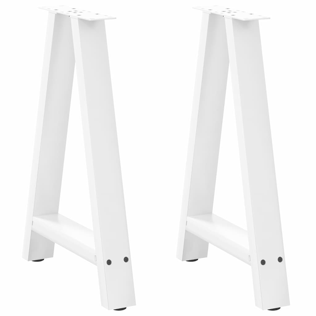 Gambe Tavolino da CaffÃ¨ a A 2pz Bianco 50x(72-73) cm Acciaio