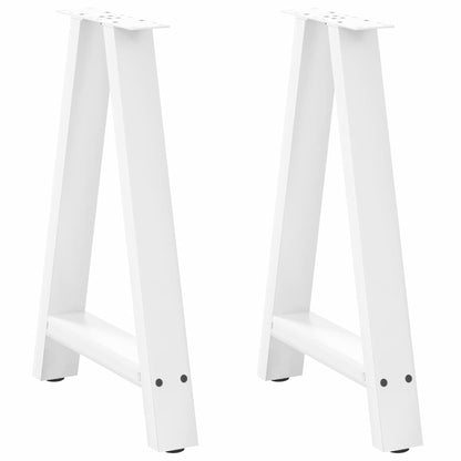 Gambe Tavolino da CaffÃ¨ a A 2pz Bianco 50x(72-73) cm Acciaio
