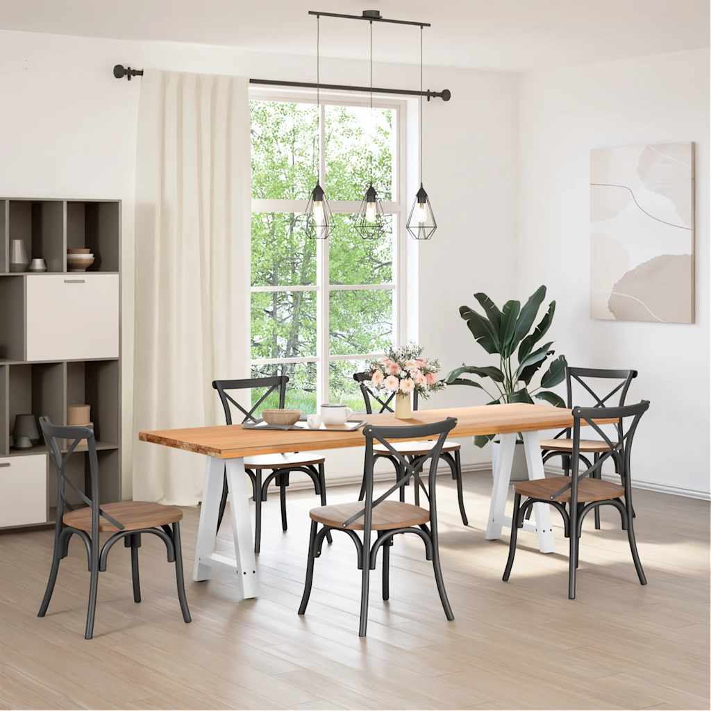 Gambe Tavolino da CaffÃ¨ a A 2pz Bianco 50x(72-73) cm Acciaio