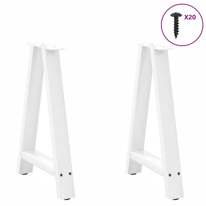 Gambe Tavolino da CaffÃ¨ a A 2pz Bianco 50x(72-73) cm Acciaio