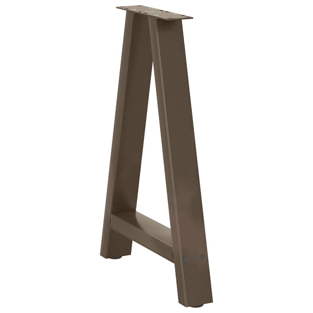 Gambe per tavolo da pranzo a forma di A 2 pz 50x(72-73) cm in acciaio