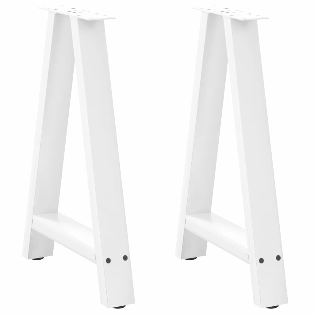 Gambe Tavolino da CaffÃ¨ a A 2 pz Bianco 60x(72-73) cm Acciaio
