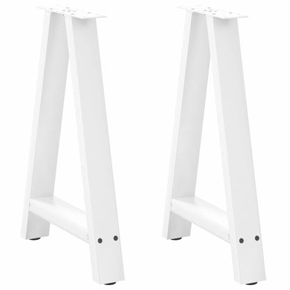 Gambe Tavolino da CaffÃ¨ a A 2 pz Bianco 60x(72-73) cm Acciaio
