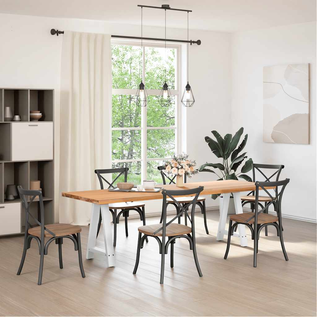 Gambe Tavolino da CaffÃ¨ a A 2 pz Bianco 60x(72-73) cm Acciaio