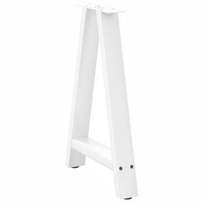 Gambe Tavolino da CaffÃ¨ a A 2 pz Bianco 60x(72-73) cm Acciaio