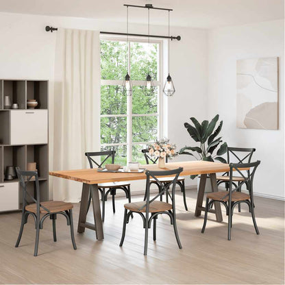 Gambe per tavolo da pranzo a forma di A 2 pz 60x(72-73) cm in acciaio