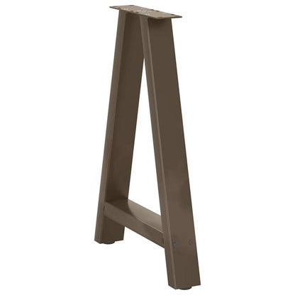 Gambe per tavolo da pranzo a forma di A 2 pz 60x(72-73) cm in acciaio