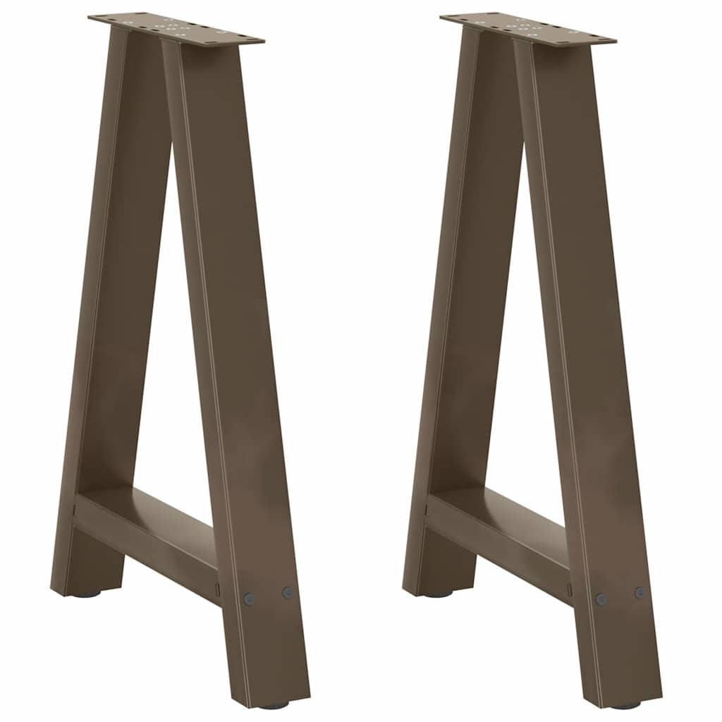 Gambe per tavolo da pranzo a forma di A 2 pz 60x(72-73) cm in acciaio