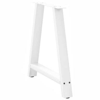 Gambe Tavolino da CaffÃ¨ a A 2 pz Bianco 70x(72-73) cm Acciaio