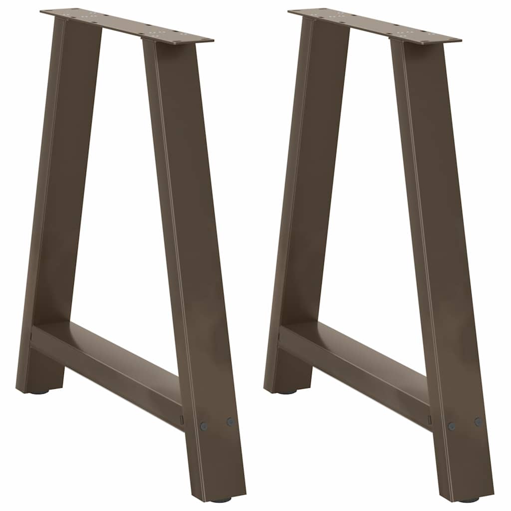 Gambe per tavolo da pranzo a forma di A 2 pz 70x(72-73) cm in acciaio