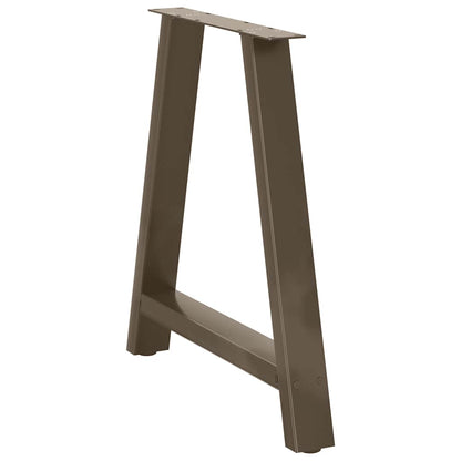 Gambe per tavolo da pranzo a forma di A 2 pz 80x(72-73) cm in acciaio