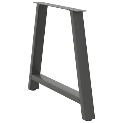 Gambe per tavolo da pranzo a forma di A 2 pz Antracite 90x(72-73) cm Acciaio