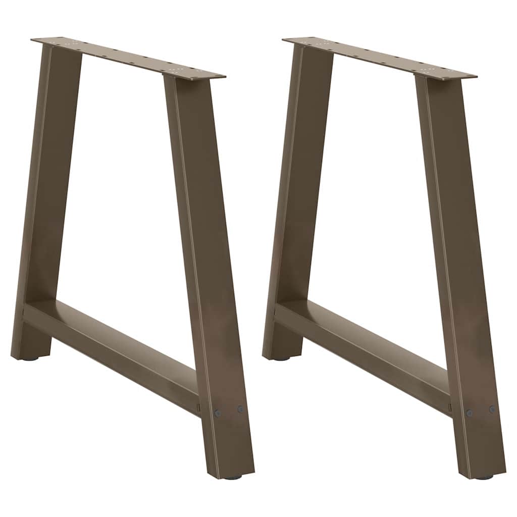 Gambe per tavolo da pranzo a forma di A 2 pz 90x(72-73) cm in acciaio