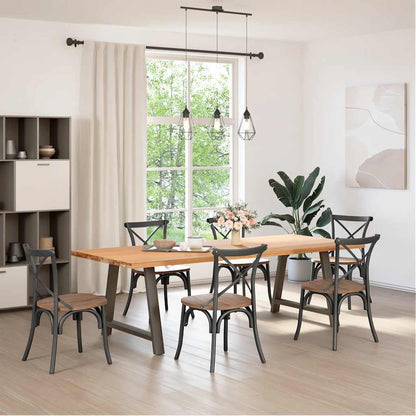 Gambe per tavolo da pranzo a forma di A 2 pz 90x(72-73) cm in acciaio