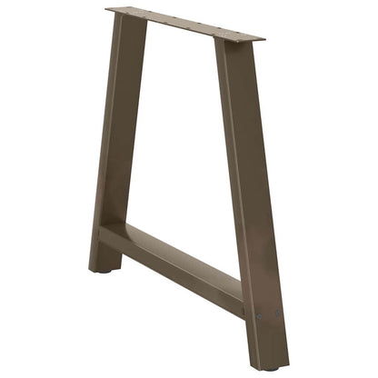 Gambe per tavolo da pranzo a forma di A 2 pz 90x(72-73) cm in acciaio