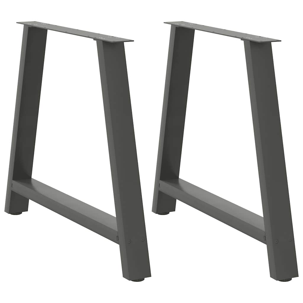 Gambe per tavolo da pranzo a forma di A 2 pz Antracite 100x(72-73) cm Acciaio