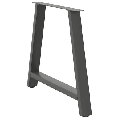 Gambe per tavolo da pranzo a forma di A 2 pz Antracite 100x(72-73) cm Acciaio