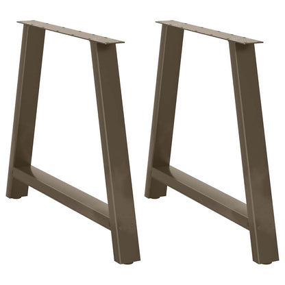 Gambe per tavolo da pranzo a forma di A 2 pz 100x(72-73) cm in acciaio