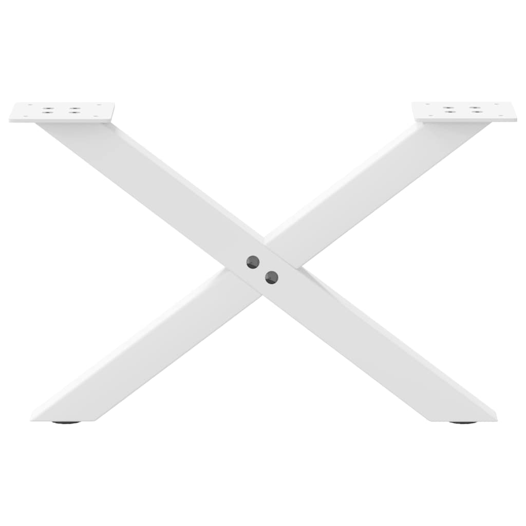 Gambe per Tavolino da CaffÃ¨ a X 2 pz Bianche 50x(30-31) cm Acciaio