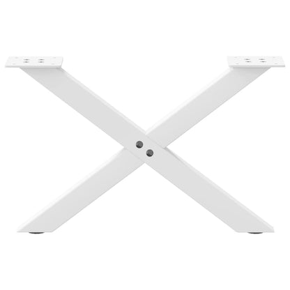 Gambe per Tavolino da CaffÃ¨ a X 2 pz Bianche 50x(30-31) cm Acciaio