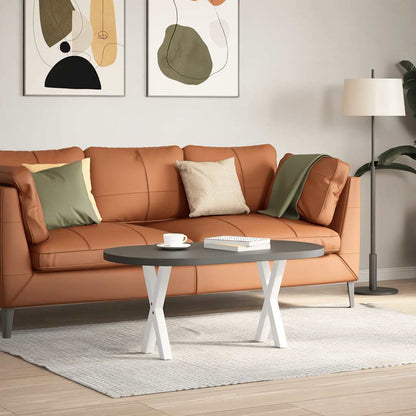 Gambe per Tavolino da CaffÃ¨ a Forma di X 2 pz Bianche 28x(42-43) cm Acciaio