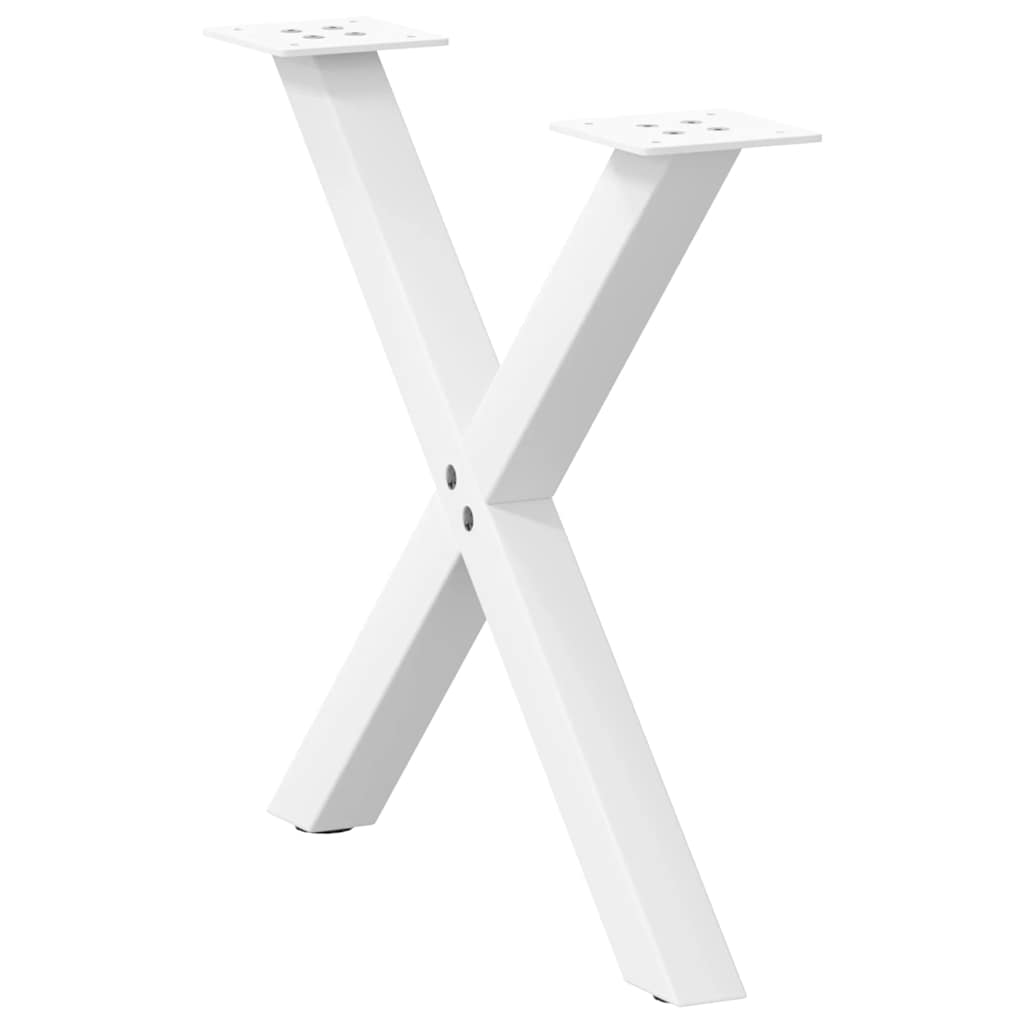 Gambe Tavolino CaffÃ¨ a X 2 pz Bianco 50x(42-43) cm Acciaio