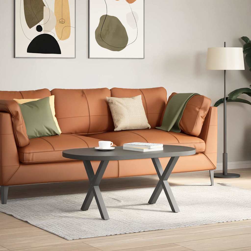 Gambe per Tavolino da CaffÃ¨ a Forma di X 2 pz Antracite 50x(42-43) cm Acciaio