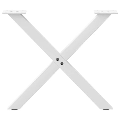 Gambe per Tavolino da CaffÃ¨ a X 2 pz Bianche 60x(42-43) cm Acciaio